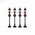 LEMAX 4" GAS LANTERN STREET LAMP, SET OF 4