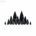 ASSORTIED PINE TREES SET 21 PC