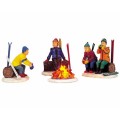 SKIER'S CAMP FIRE SET OF 4